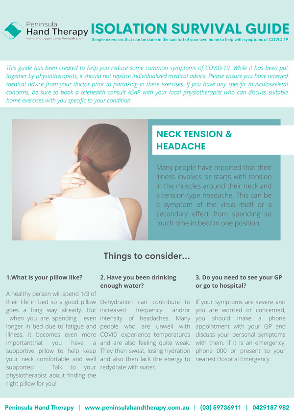 peninsula hand therapy covid survival guide